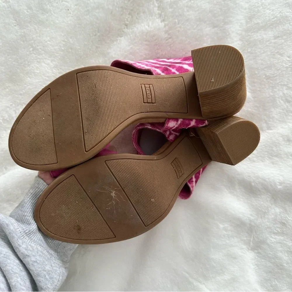 TOMS Majorca Cutout Sandal Fuscia Rose Women’s Size 12